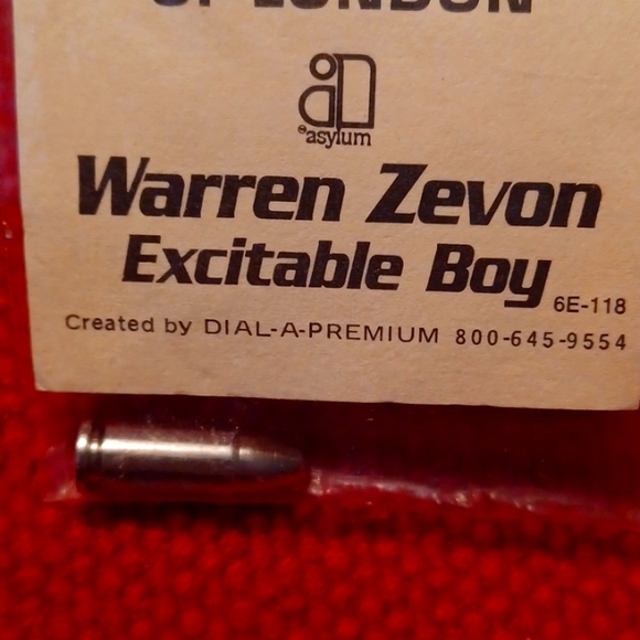 VERY RARE *** Warren Zevon Promo Silver Bullet for Excitable Boy Album - 1978 - Picture 2 of 3